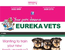 Tablet Screenshot of eurekavet.com.au